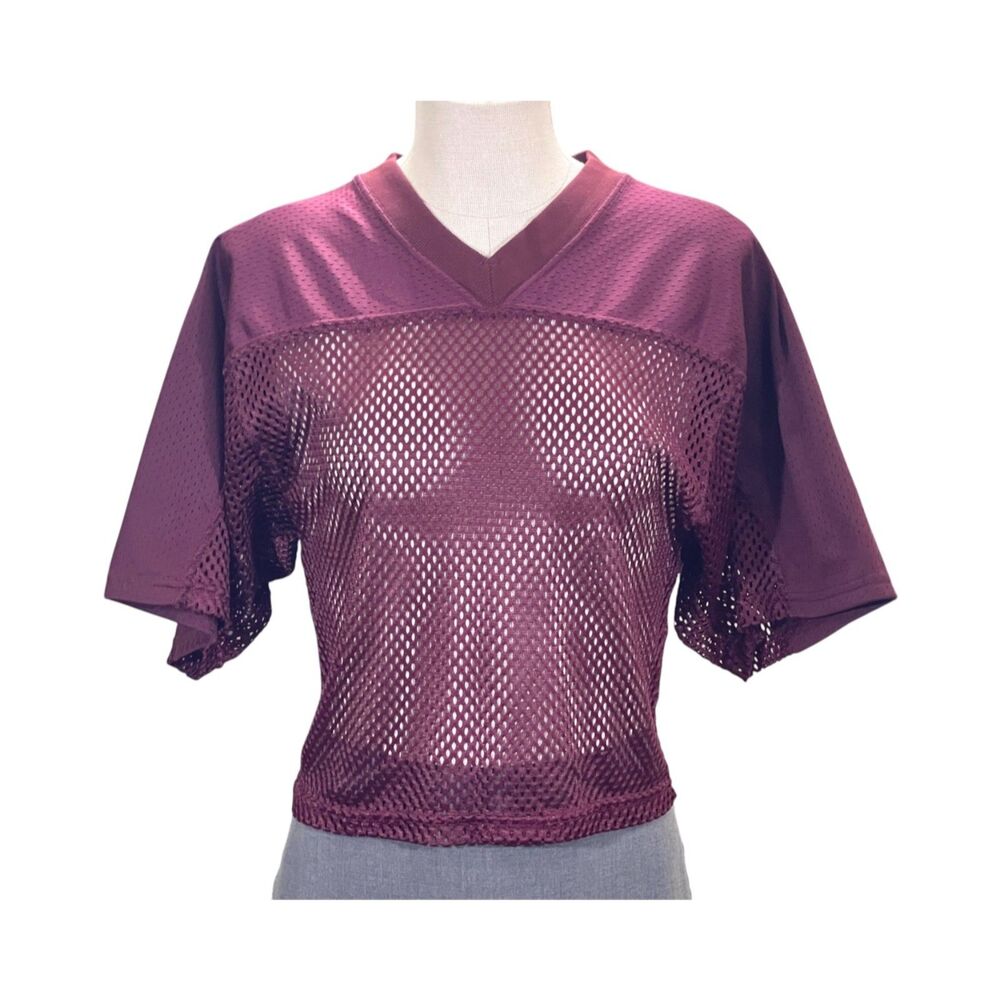 Vintage Marron Athletic Jersey Mid Drift Top ASU Color Women's /Youth Size Small